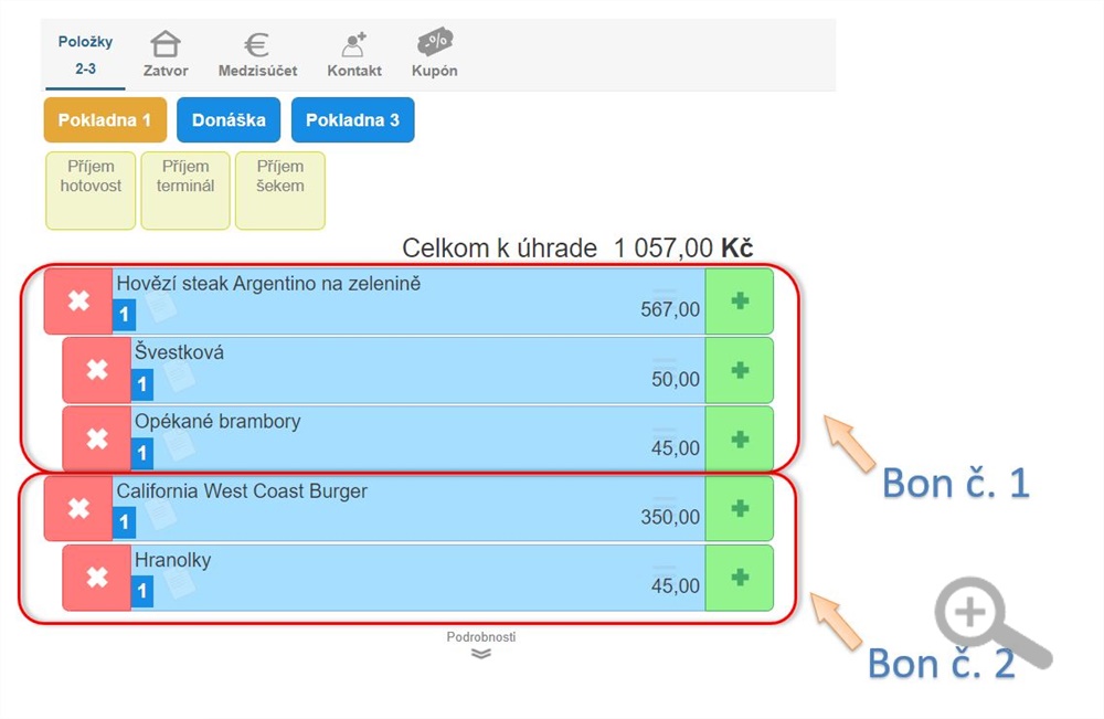 Tlač bonov samostatne po jedlách Tlač bonov samostatne po jedlách