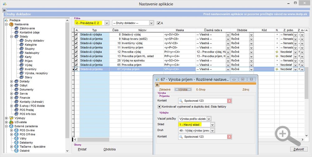 Nastavenie pre realizáciu výroby - odpis z iného skladu ako bol realizovaný predaj. Nastavenie pre realizáciu výroby - odpis z iného skladu ako bol realizovaný predaj.