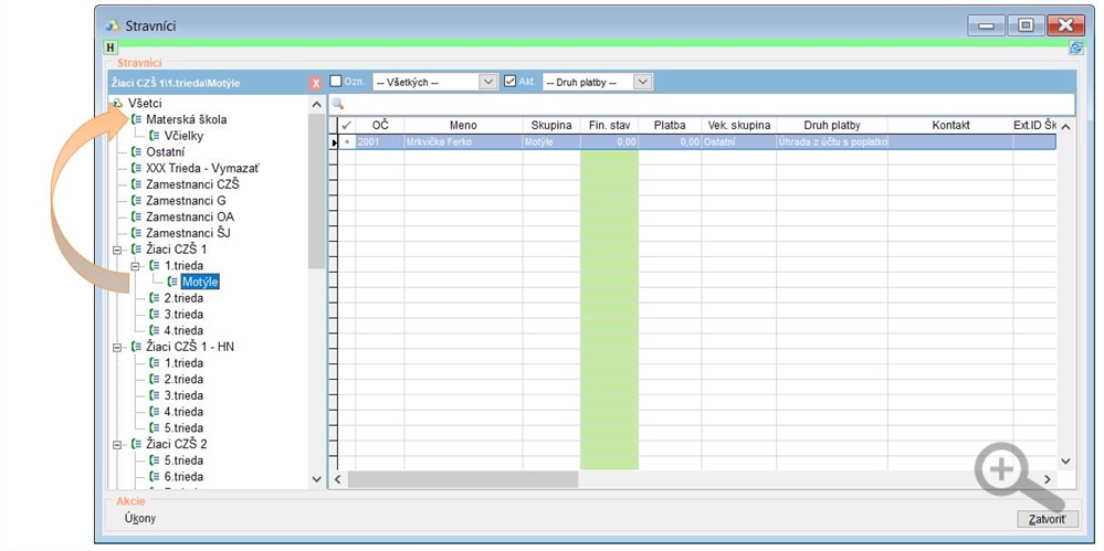 Zmena zaradenia skup&iacute;n stravn&iacute;kov