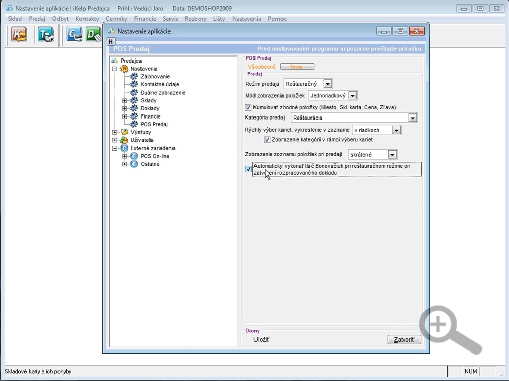 Automatická tlač bonovačiek Automatická tlač bonovačiek
