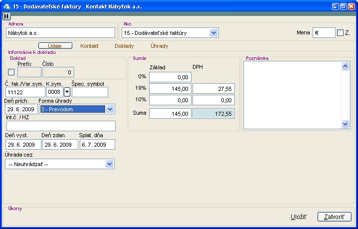 Dodávateľská faktúra dodavatelska_faktura