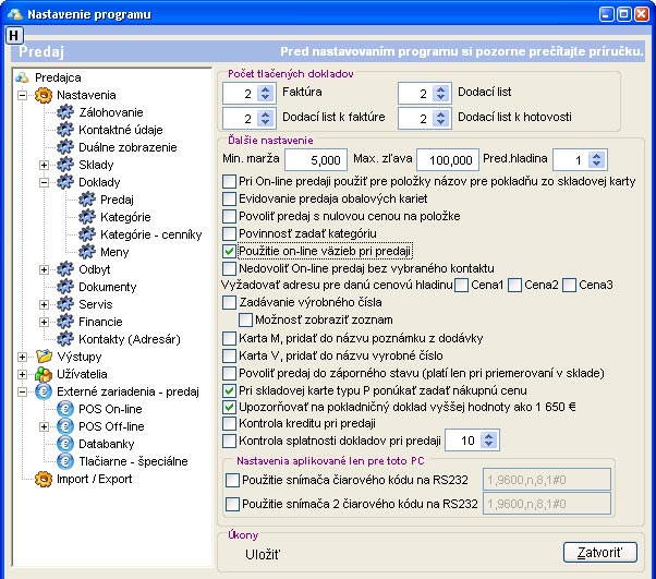 Nastavenie online väzieb nastavenie_online_vazieb