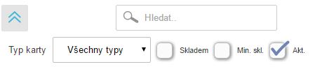 Rozšířený filtr v seznamu karet Rozšířený filtr v seznamu karet