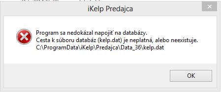 Program sa nedok&aacute;zal napojiť na datab&aacute;zy.