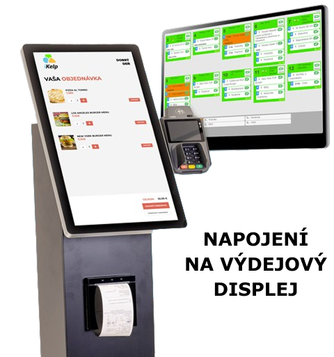Napojeni kiosku na vydejovy displej